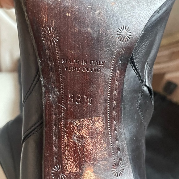 COSTUME NATIONAL Black leather boots - Picture 7 of 11